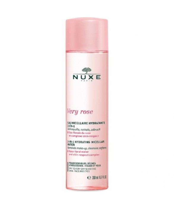 Nuxe Very Rose 3 in 1 Kuru Ciltler İçin Nemlendirici Temizleme Suyu 200ml 